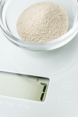 Dried Yeast on a scale (7g)