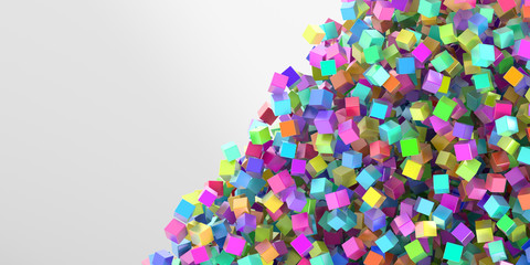 Abstract cubes three dimensional background