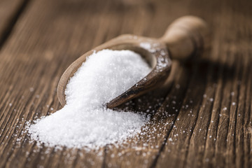 Portion of white Sugar