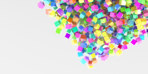 Abstract cubes three dimensional background