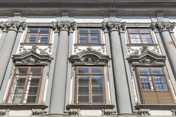 Fototapeta na wymiar Architecture of the downtown in Graz, Austria.