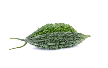 Bitter melon on white background