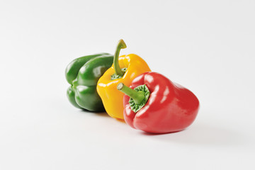 Three fresh bell peppers