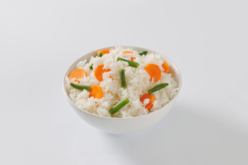 Jasmine rice with carrot and string beans