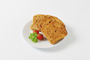 toasted whole grain bread