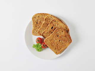 toasted whole grain bread