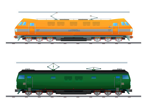 Image electric locomotive / Picture of two modern electric locomotive