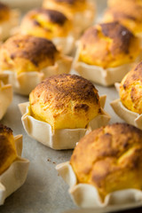 Pardulas, traditional Sardinian dessert with ricotta cheese 