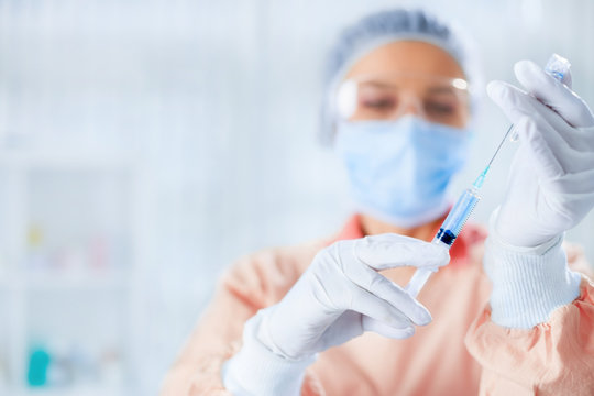 Doctor is preparing for vaccination