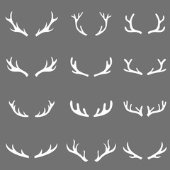 hand drawn deer set