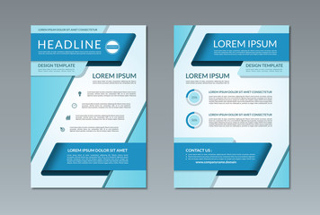 Vector brochure flyer template. A4 size. Front and back page