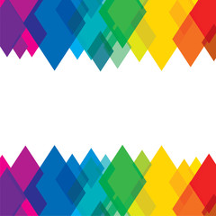 creative colorful rhombus pattern border background vector