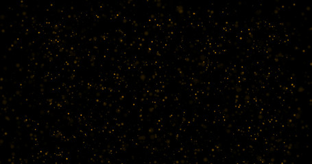 Gold glitter texture on a black background
