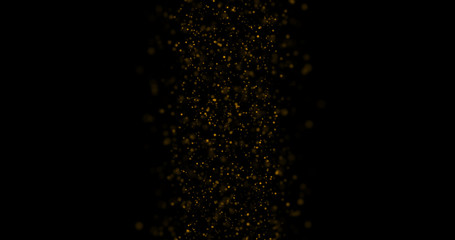 Naklejka na ściany i meble Gold glitter on a black background