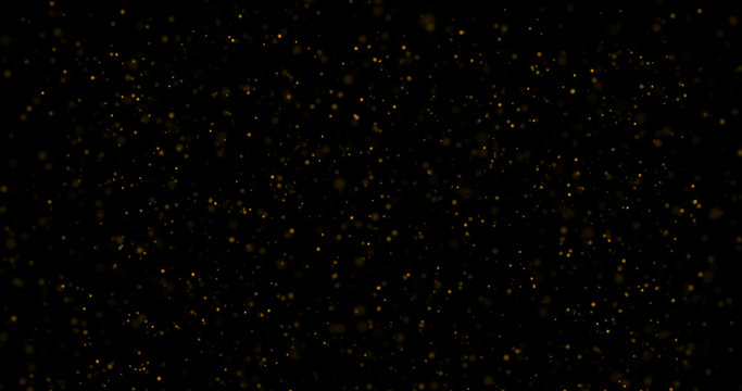 Gold Glitter Texture On A Black Background