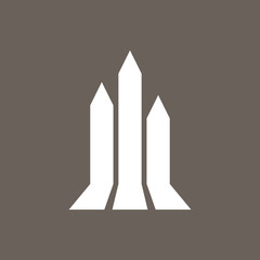 Growth Arrow, Growing Graph Icon on Dark Gray Color. Eps-10.