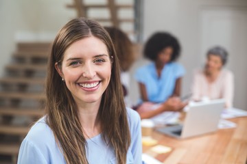 Portrait businesswoman smiling