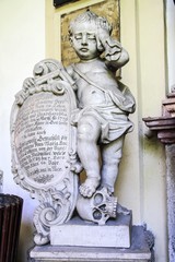 Historic cemetery in Salzburg, Austria, Europe..