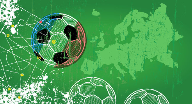Soccer / Football design template, for the great european soccer event in france