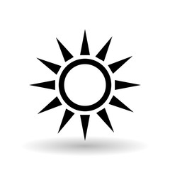 sun icon design, vector illustration