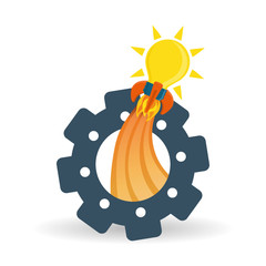 idea and bulb icon design, vector illustration