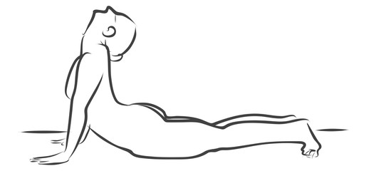 Bhujangasana, die Kobra, Yoga Figur