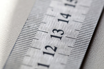 metal ruler close-up