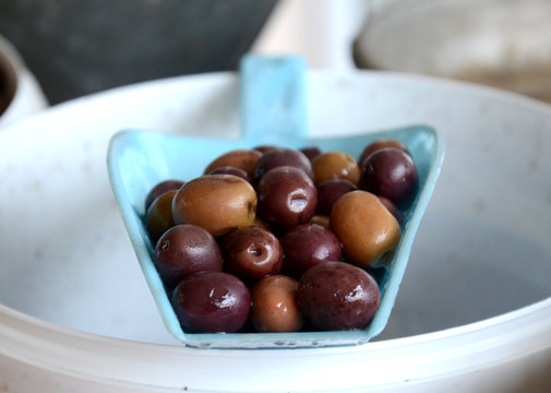 Olives fo sale in  a market