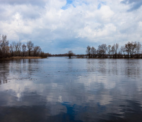 River landscape in early spring
