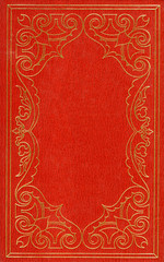 Red and golden leather cover