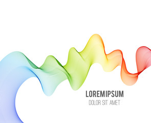 Abstract color wave design element