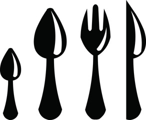 vector knife, fork and spoon