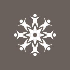 Team Icon on Dark Gray Color. Eps-10. 
