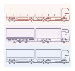 Vehicle Pictograms: European Trucks - Tandems Set 5 