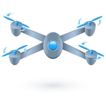 Drone mit Kamera - Vektor Illustration