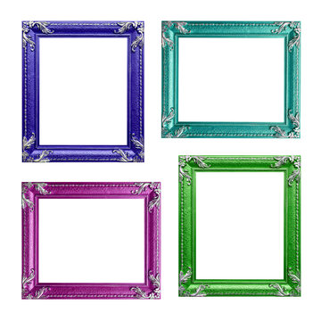 Four contemporary picture frames in high resolution vibrant colo
