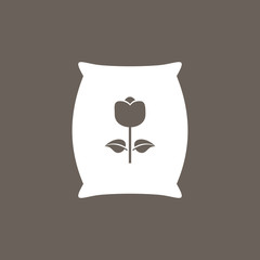 Seed Sack Icon on Dark Gray Color. Eps-10.