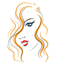 woman portrait .fashion illustration