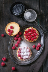 Tartlet with raspberries
