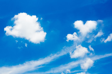 clouds in the blue sky