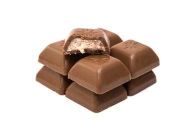 chocolate with strawberry filling