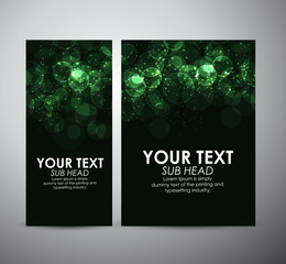 Abstract green Circle bokeh. Graphic resources design template or roll up. 
