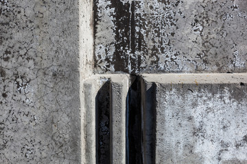Grey concrete blocks surface