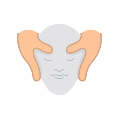  Flat Icon Facial massage icon