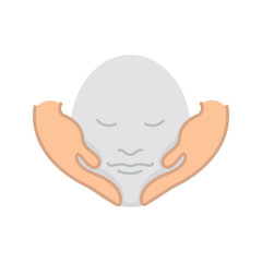  Flat Icon Face Massage Alternative medicine icon