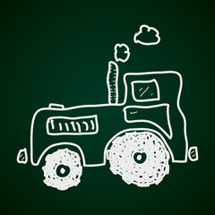 Simple doodle of a tractor
