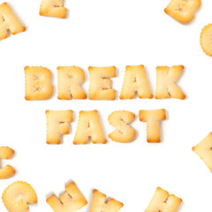 breakfast cookie font alphabet.