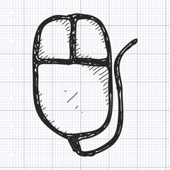 Simple doodle of a computer mouse