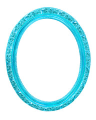 Naklejka premium blue frame on the white background