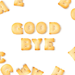 Good bye cookie font alphabet.